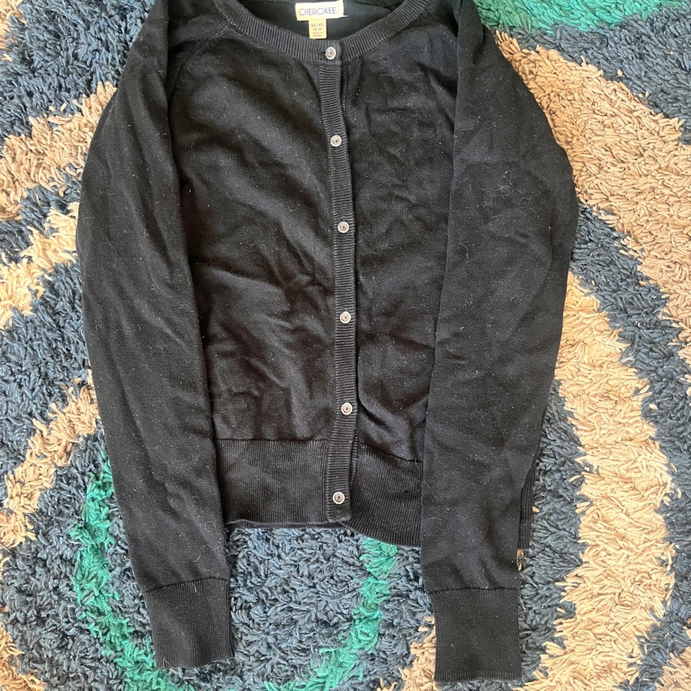 Cherokee Women's Classic Black Cardigan